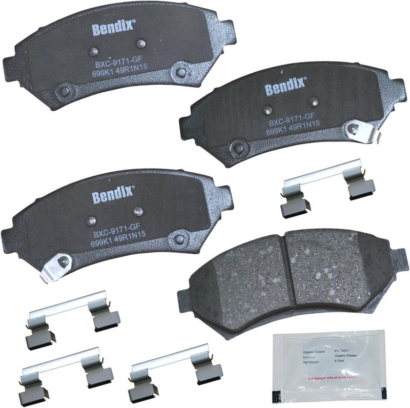Bendix Priority1 CFC699K1 Front Brake Pads for Century,LeSabre,Park Avenue,Regal,Riviera,DeVille,Eldorado,Seville,Impala,Monte Carlo,Tigra,Vectra,Venture,Aurora,Intrigue,Silhouette,Bonneville - Image 1